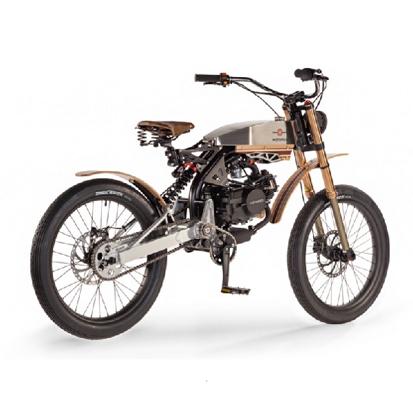 Motoped Cruzer Review The Board Track inspired Cruzer Motorized Bike