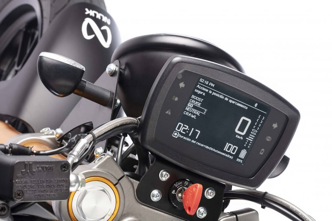 Display — The Rieju Nuuk Urban 8.5 Electric Motorbike features a digital instrument cluster as part of its display