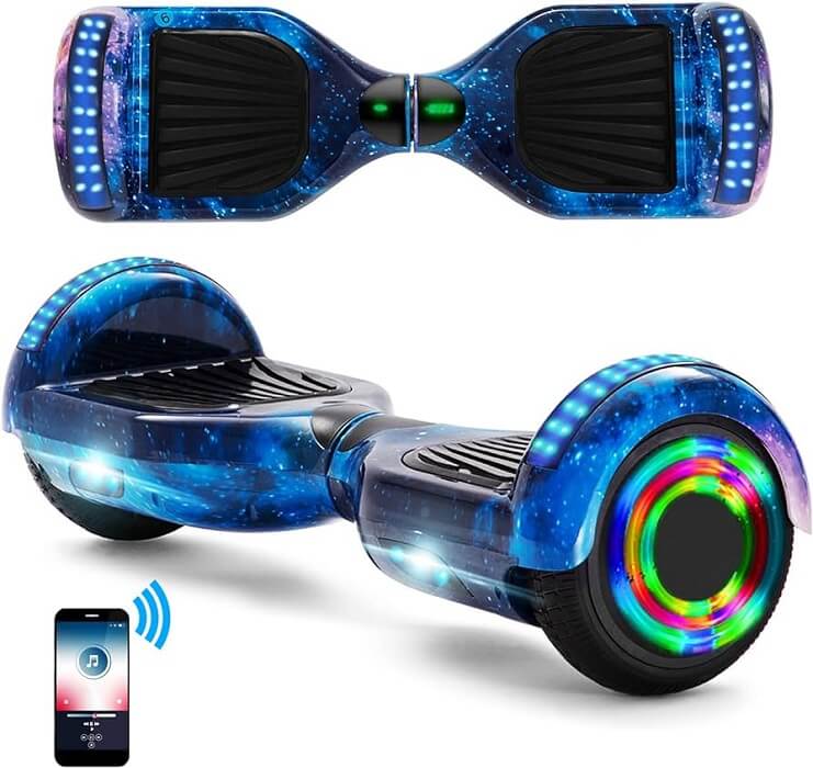 Cool hoverboards — You can also install LED lights to give it a futuristic and attention-grabbing look