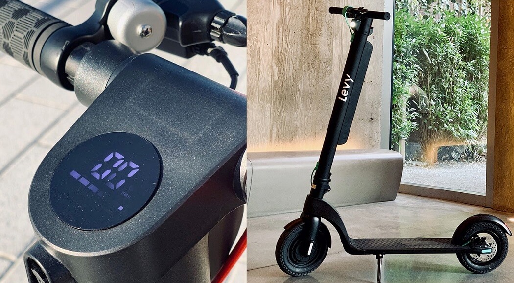 The Levy Plus electric scooter — Smart features