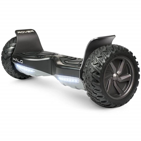 Halo Rover X Hoverboard — a high-performance, all-terrain electric scooter built for off-road adventures, featuring robust construction, powerful motor, and advanced safety features